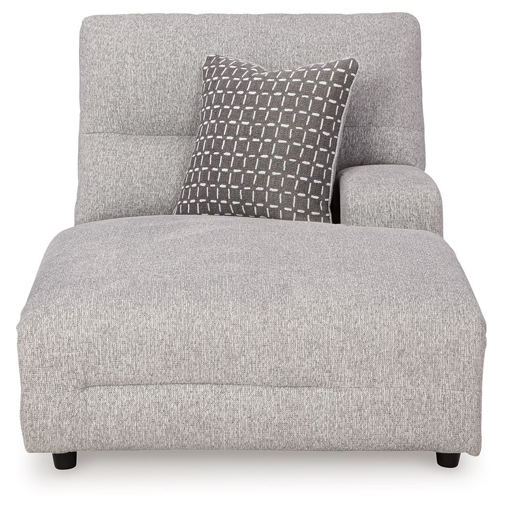 Acklen Place - Pewter - Raf Power Reclining Back Chaise