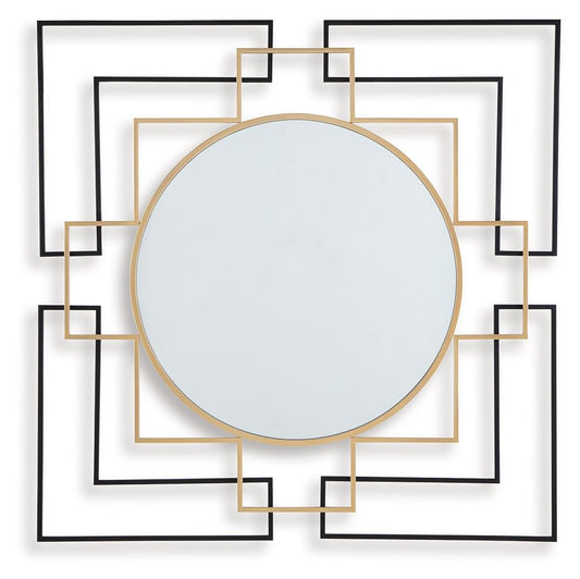 Oceanal - Accent Mirror - Black / Gold Finish