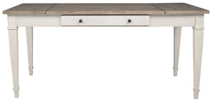 Skempton - White - RECT DRM Table w/Storage