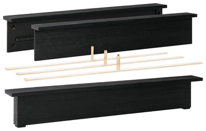 Londer - King Panel Footboard W/Rails - Black