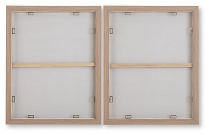 Waldett - Beige / White - Wall Art Set (Set of 2)