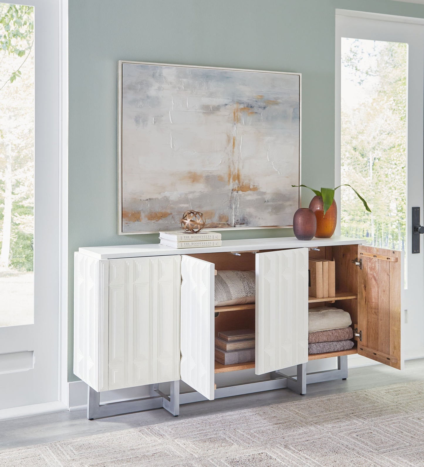 Ornawel - Accent Cabinet - Distressed White