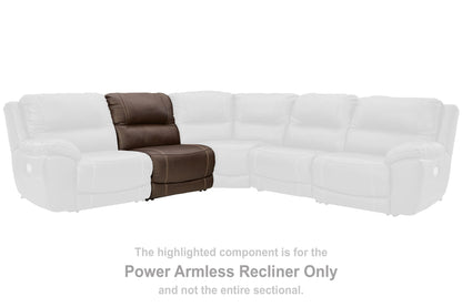 Dunleith - PWR Armless REC w/Adj Headrest - Chocolate