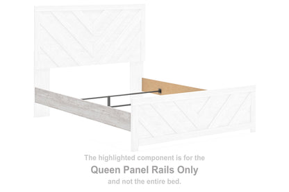 Cayboni - Queen Panel Rails - Whitewash