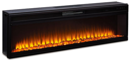 Entertainment Accessories - Wide Fireplace Insert - Black