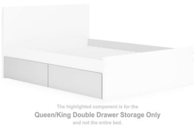 Onita - Queen/King Double Drawer Storage - White