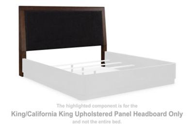 Dilenno - King/California King Upholstered Panel Headboard - Dark Brown