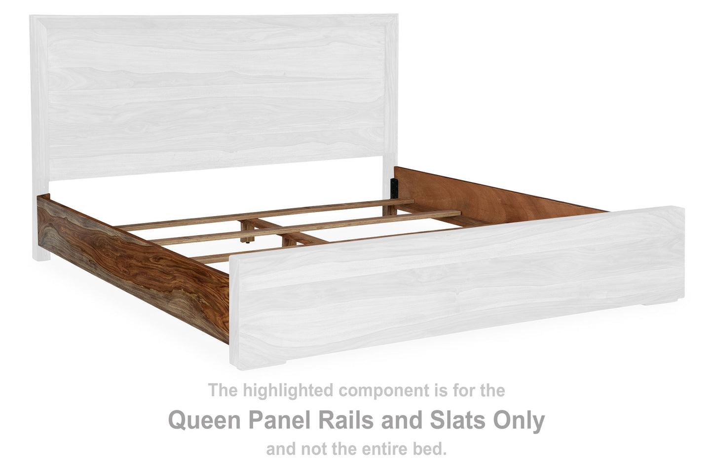 Dressonni - Queen Panel Rails And Slats - Brown