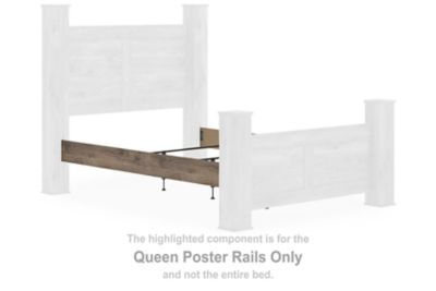 Rusticott - Queen Poster Rails - Brown