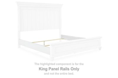 Kanwyn - King Panel Rails - Whitewash