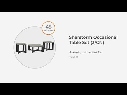 Sharstorm - Occasional Table Set (Set of 3) - Two-tone Gray