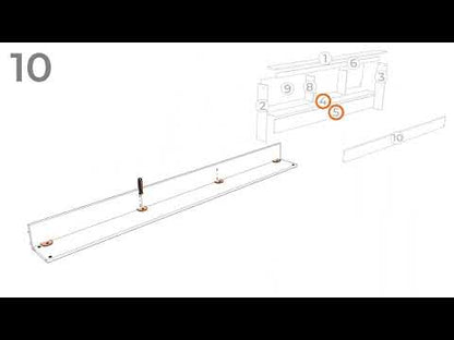 Piperton - Bookcase Storage w/Side Rail - White