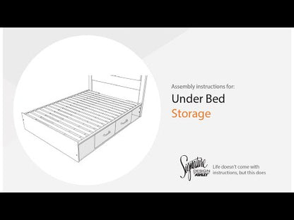 Drystan - Twin/Full Under Bed Storage - Brown / Beige