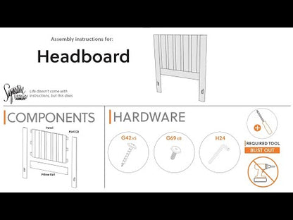 Fraluna - Queen Headboard Panel - Charcoal