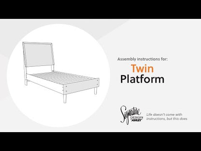 Cielden - Twin Panel Footboard With Rails - Tan