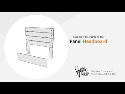 Graystorm - Queen Panel Headboard/Footboard - Brown Gray