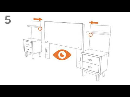 Vessalli - Gray - Headboard Extension (Set of 2)