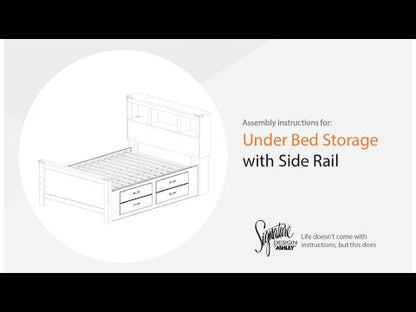 Trinell - Under Bed Storage w/Side Rail - Brown