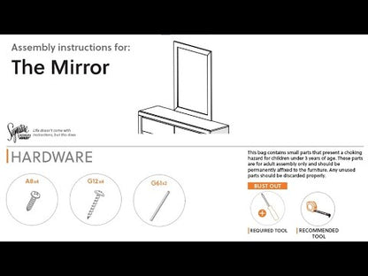 Zyniden - Silver - Bedroom Mirror