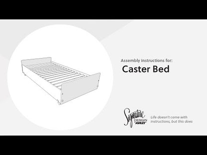 Frandern - Twin Loft Caster Bed - Gray